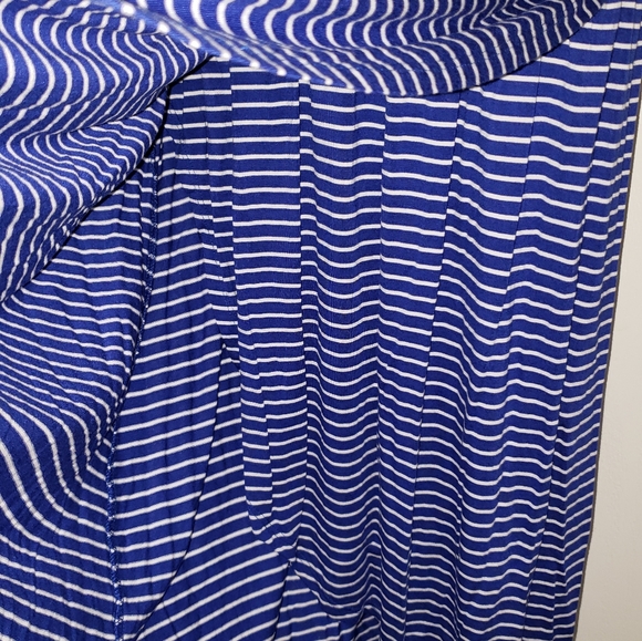 Merona Blue/White Striped Sleeveless Tulip Hem Dress XXL NWOT - Picture 2 of 7